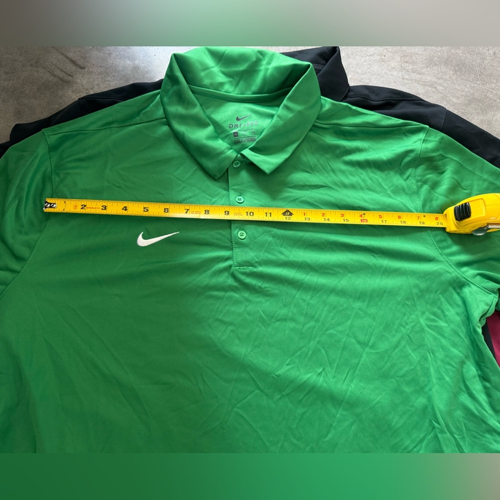 Nike Men's Polo Shirt trio - Black, Burgundy, and Green - Picture 5 of 7